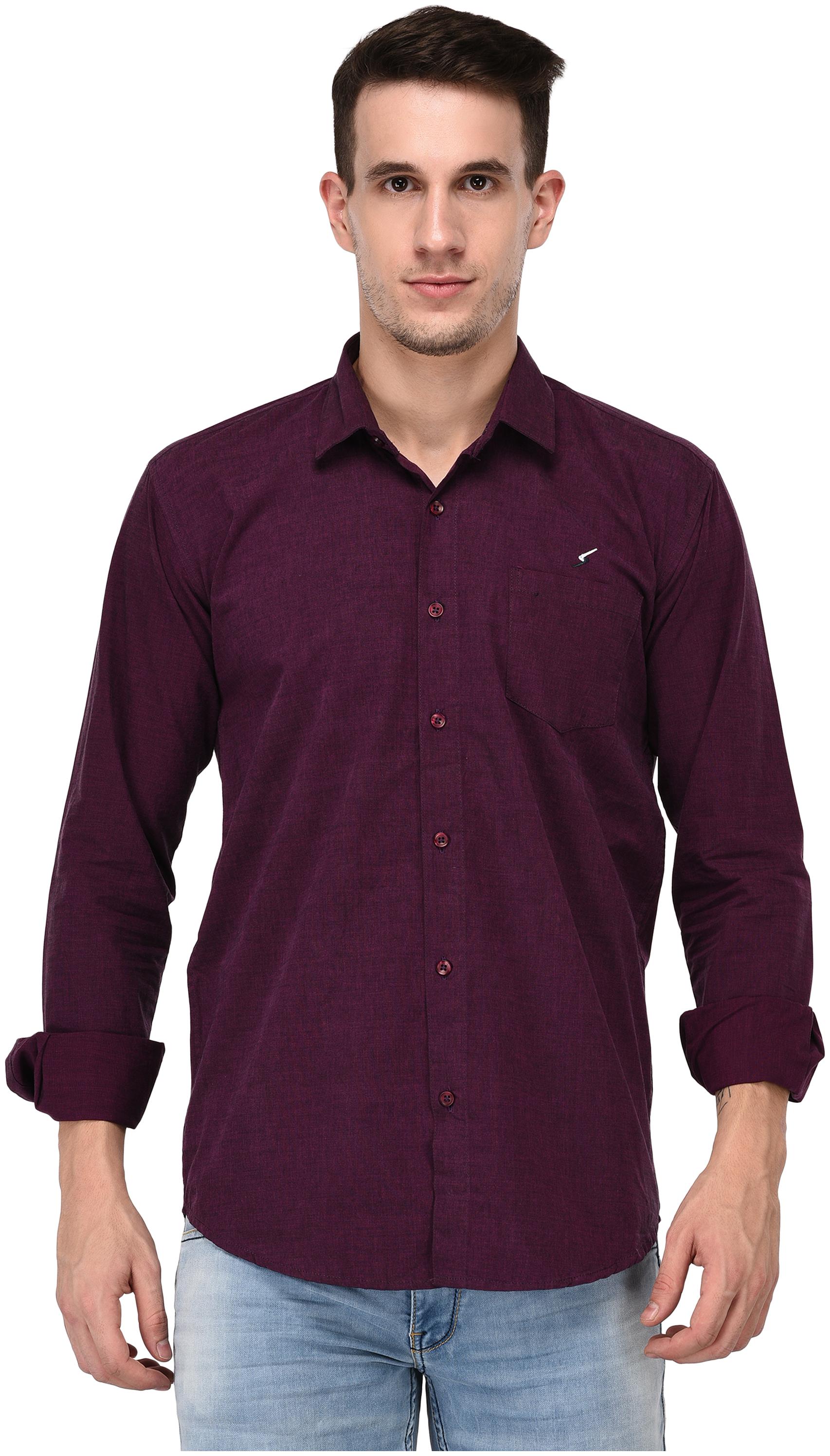 

Studio Nexx Men Purple Solid Regular Fit Casual Shirt