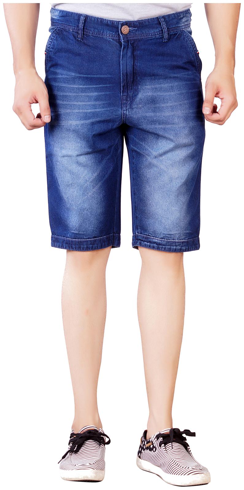 Slim fit: denim shorts with a garment wash - dark blue | s.Oliver