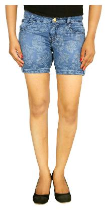 

Studio Nexx Women Geometric Denim capri - Blue