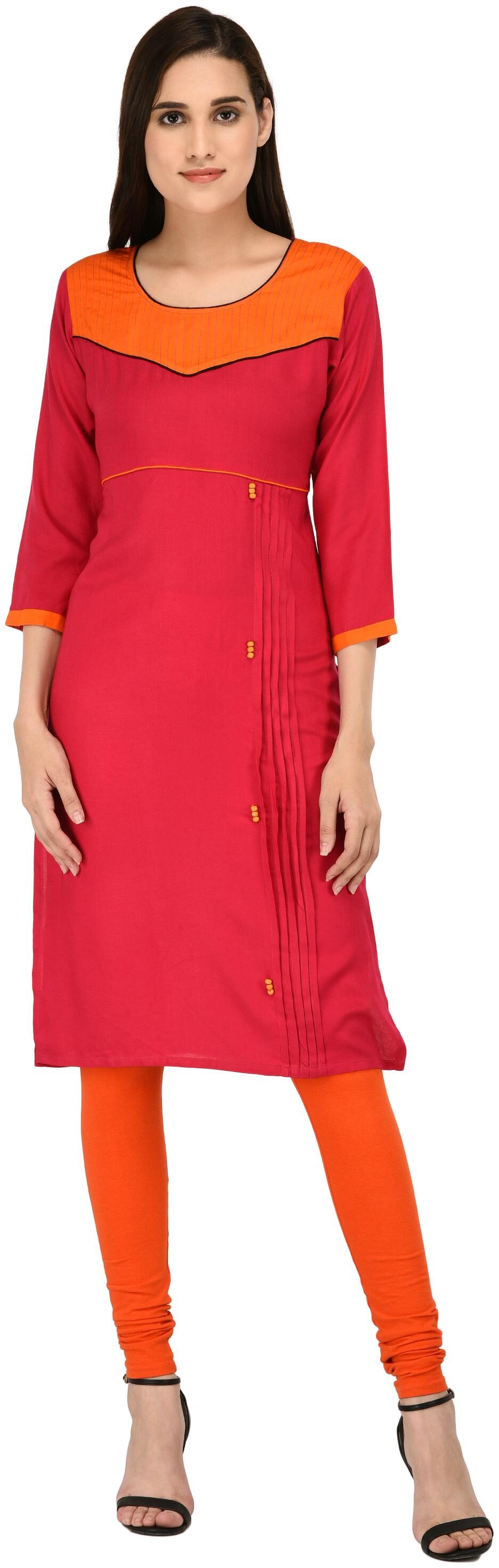 

Studio Nexx Women Pink Solid Straight Kurti