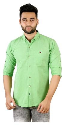 

Studio Nexx Men Green Solid Slim Fit Casual Shirt