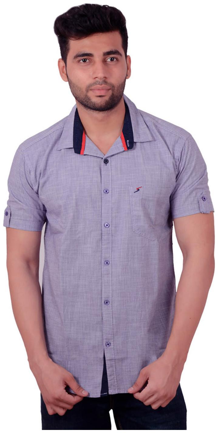 

Studio Nexx Men Purple Solid Slim Fit Casual Shirt