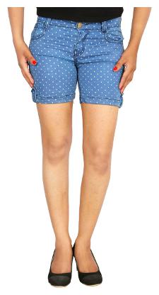 

Studio Nexx Women Geometric Denim capri - Blue