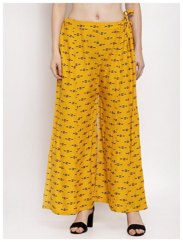 

Style Access Cotton Printed Yellow Color Sharara For Women