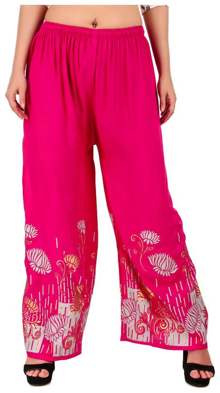 

Style Access Magenta Floral Flared Palazzo