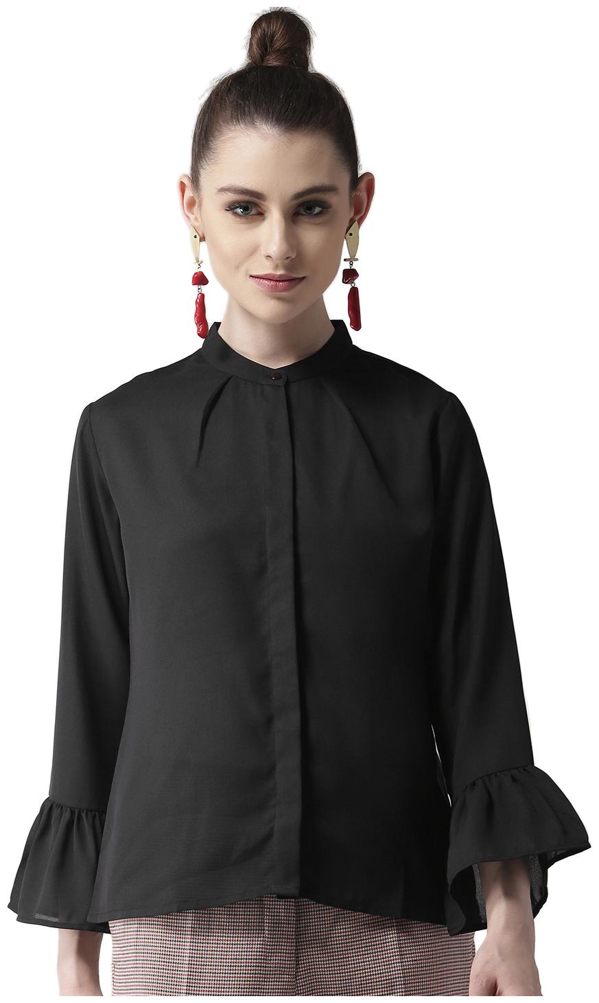 

Style Quotient Women Black Solid Regular Fit Shirt