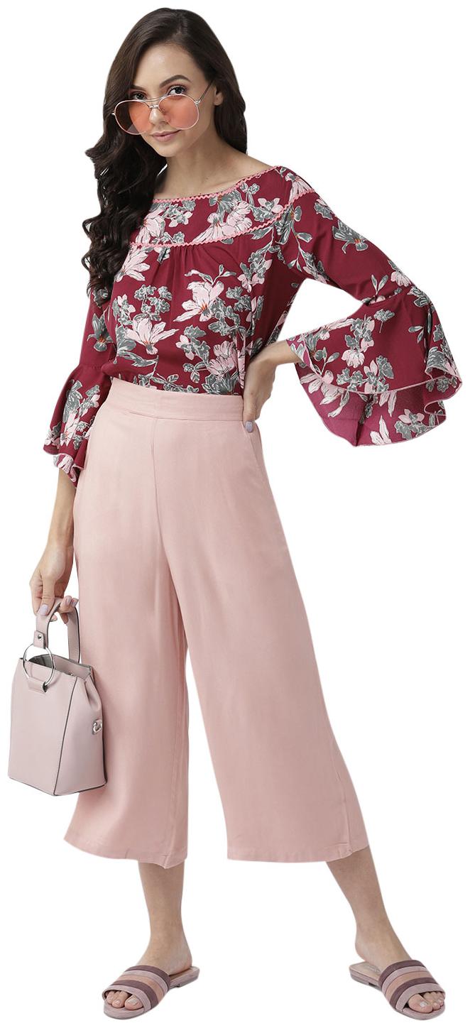 

Style Quotient Women Floral A-line top - Maroon