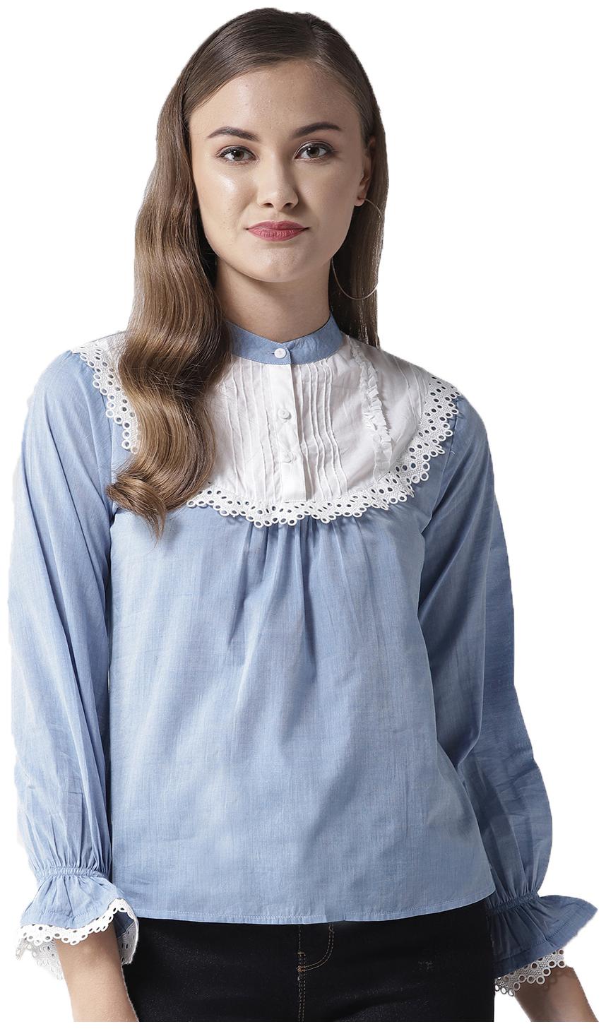 

Style Quotient Women Blue Solid Regular Fit Shirt