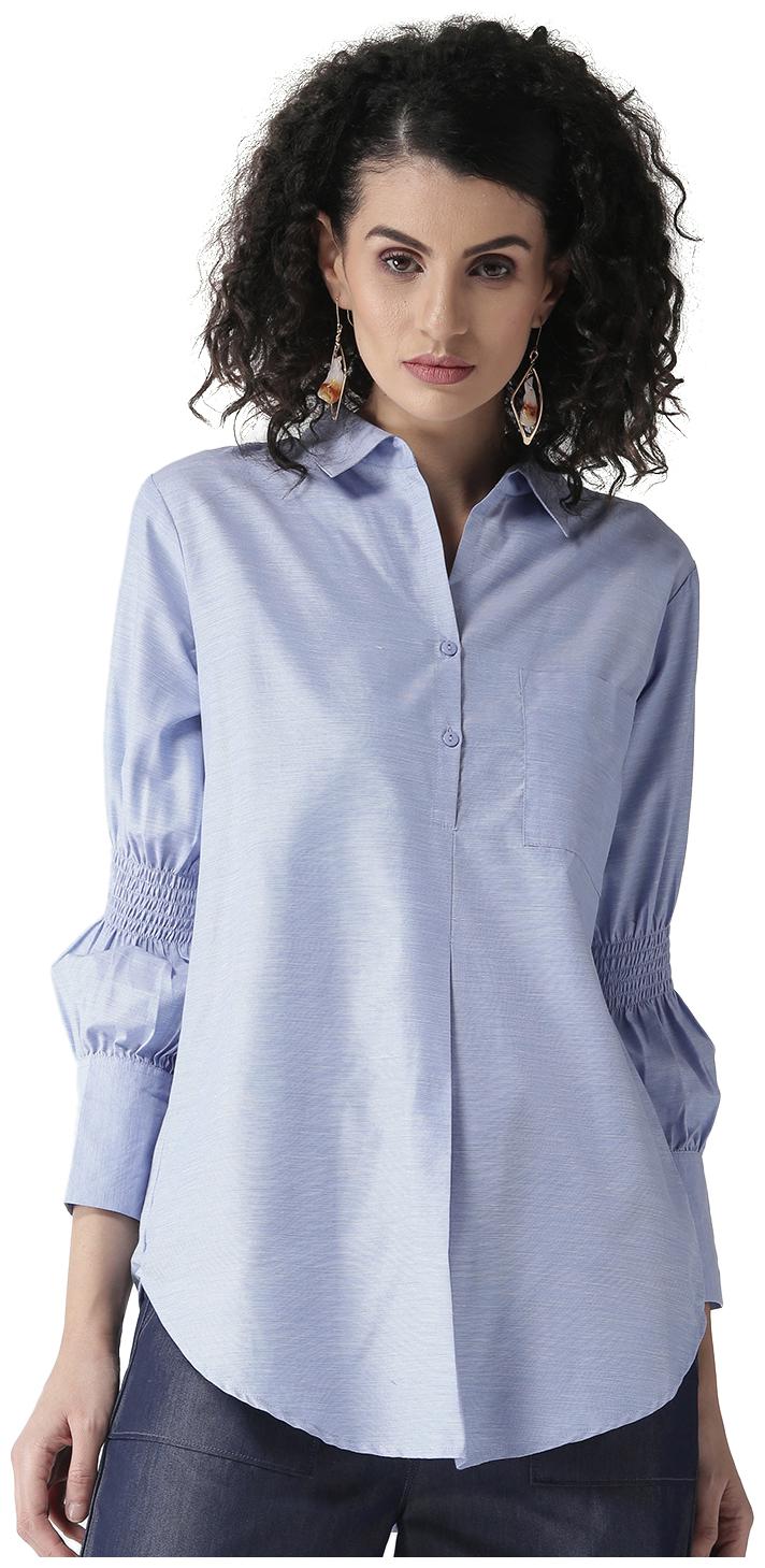 

Style Quotient Women Blue Solid Regular Fit Shirt