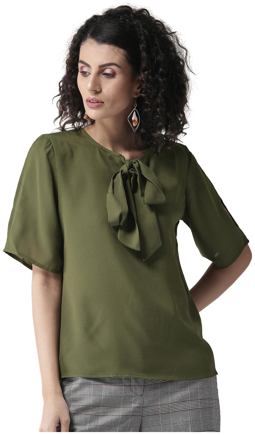 

Style Quotient Women Solid A-line top - Green