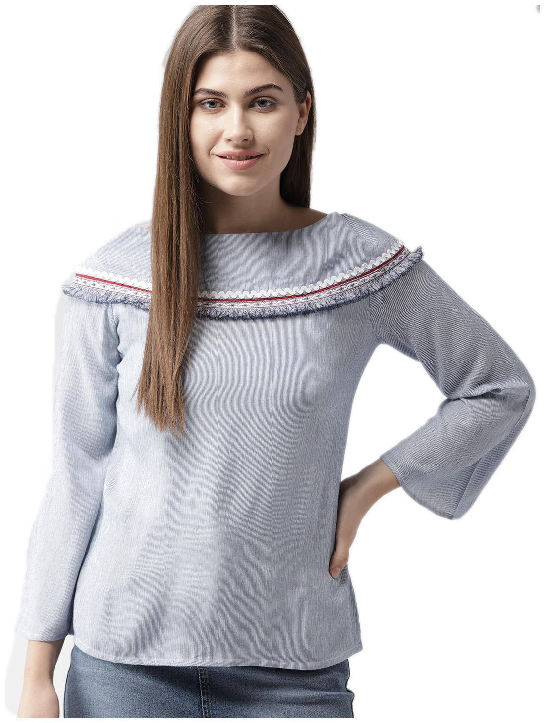 

Style Quotient Women Solid Regular top - Blue