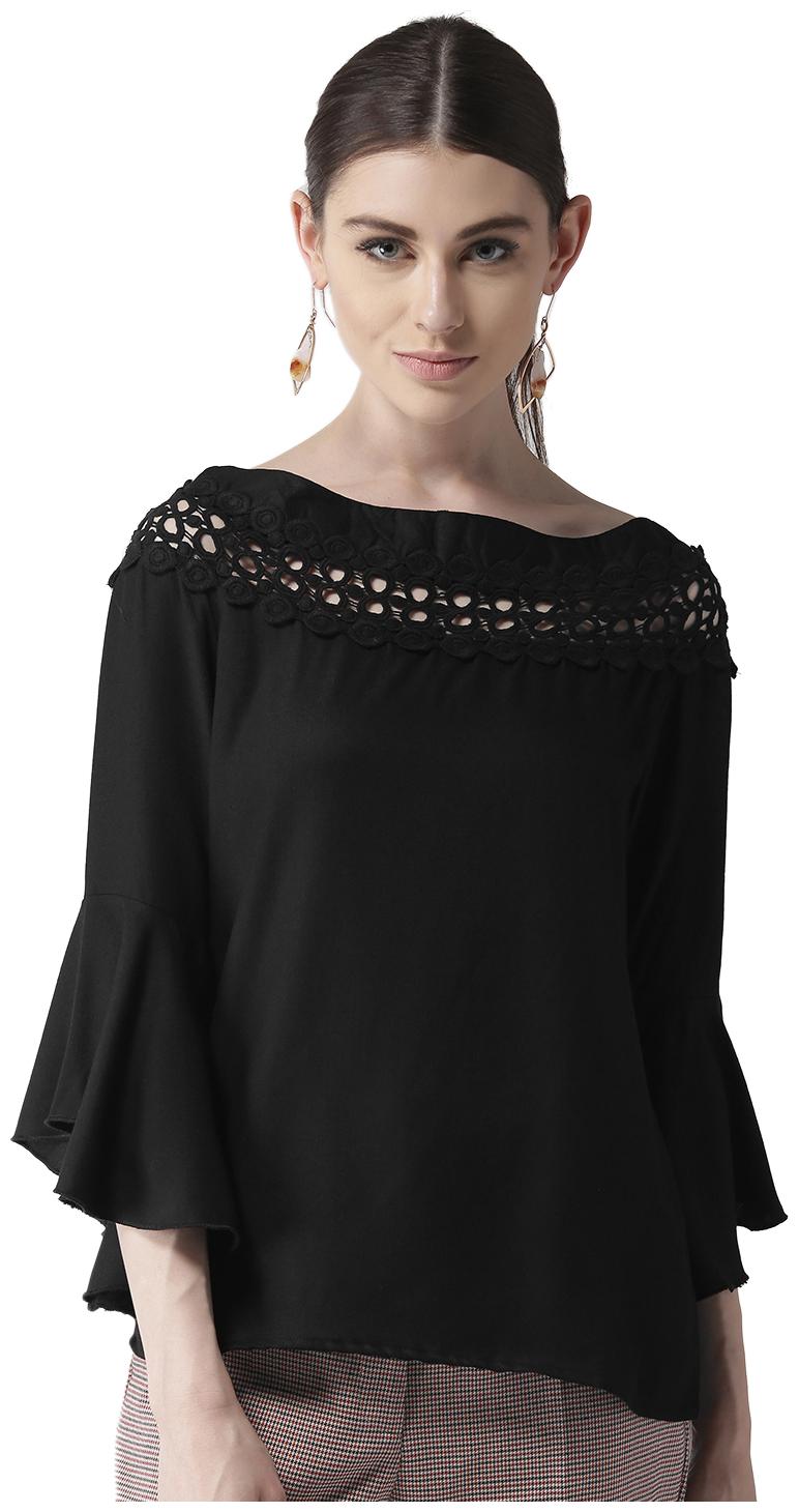 

Style Quotient Women Solid Regular top - Black