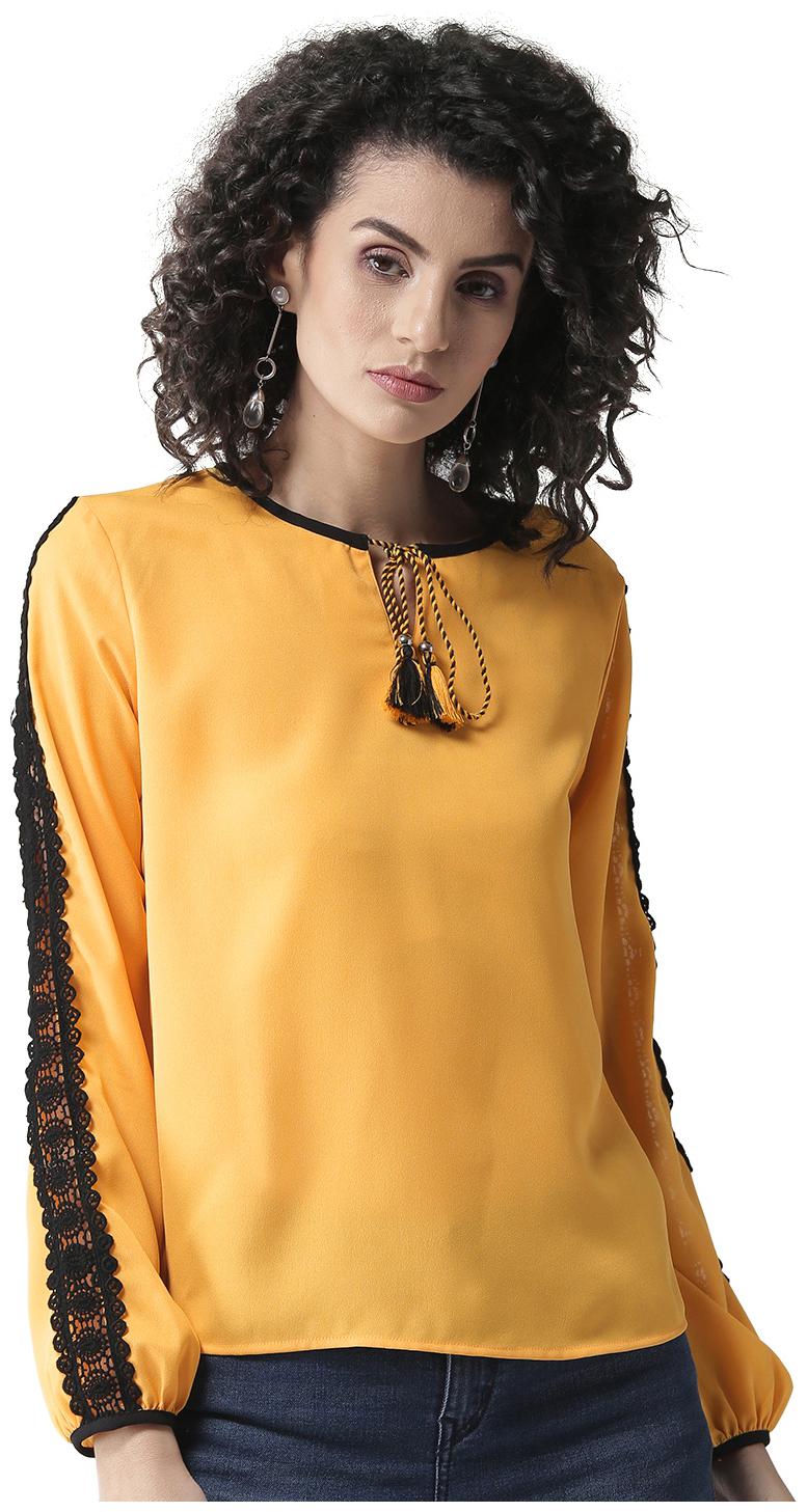 

Style Quotient Women Solid A-line top - Yellow