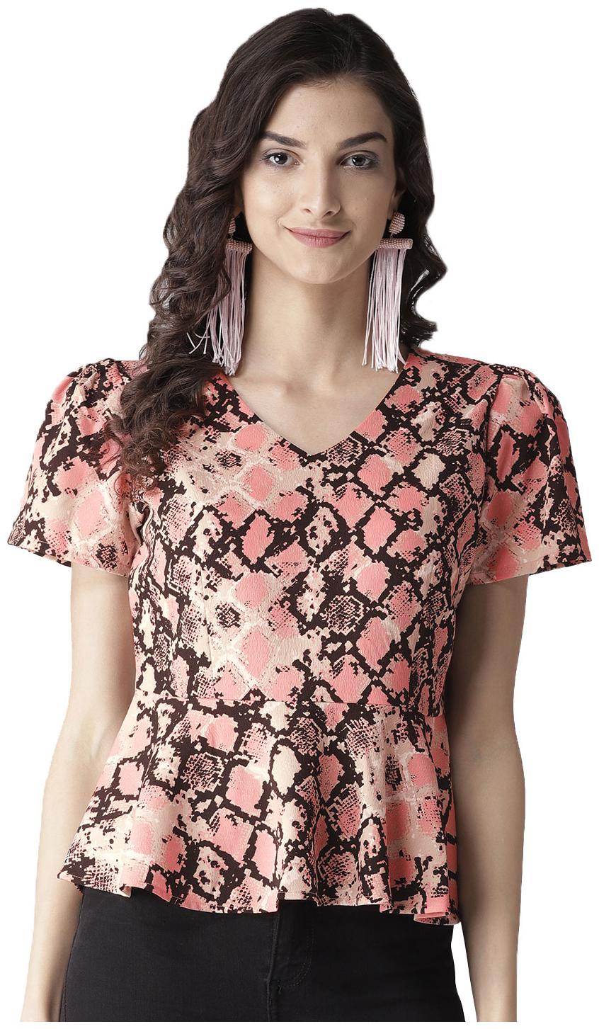 

Style Quotient Women Printed A-line top - Pink