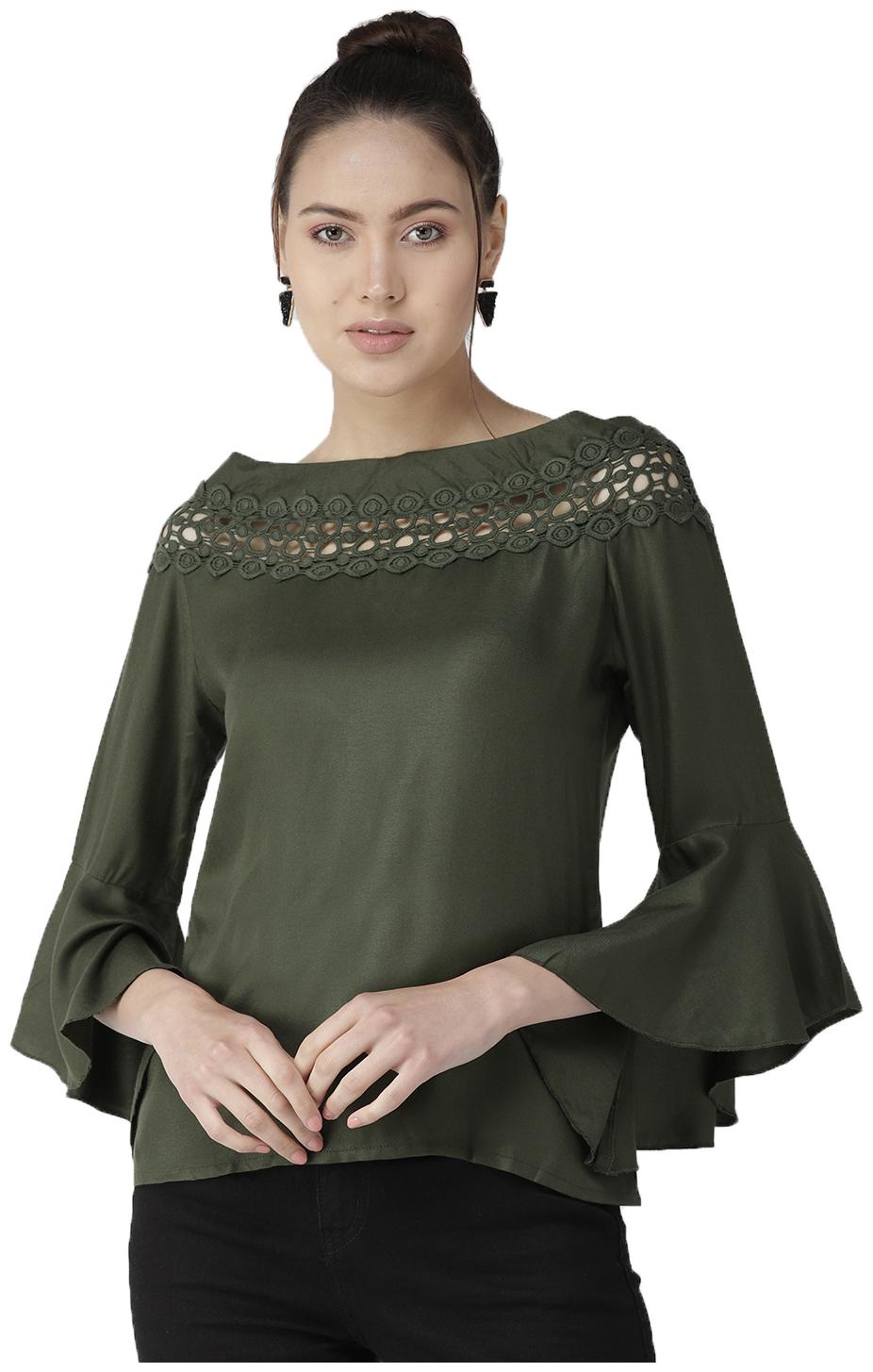 

Style Quotient Women Solid Regular top - Green