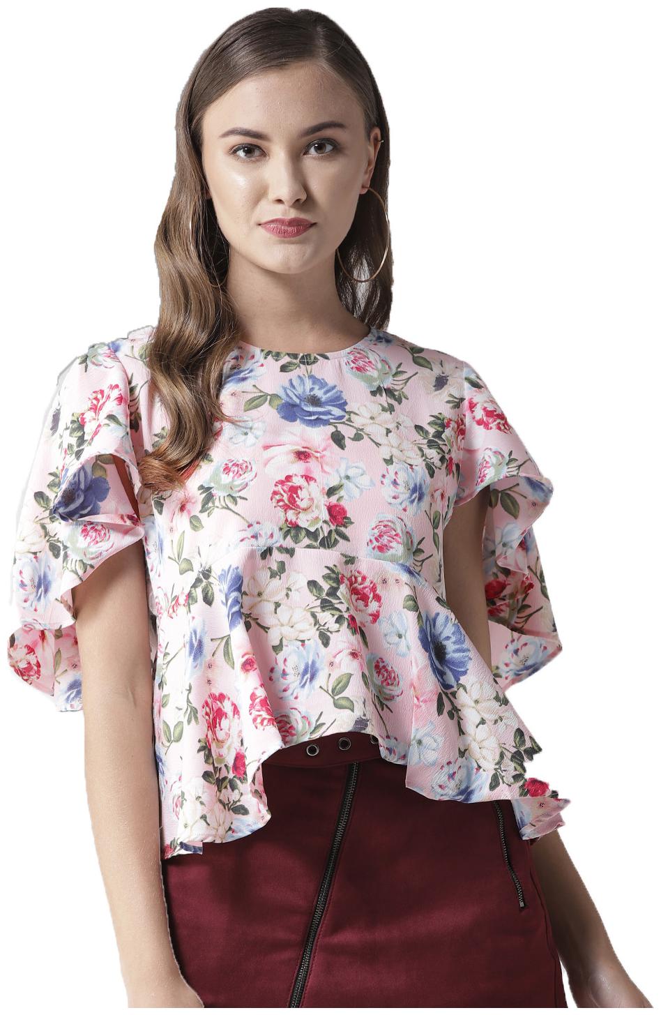 

Style Quotient Women Floral A-line top - Pink