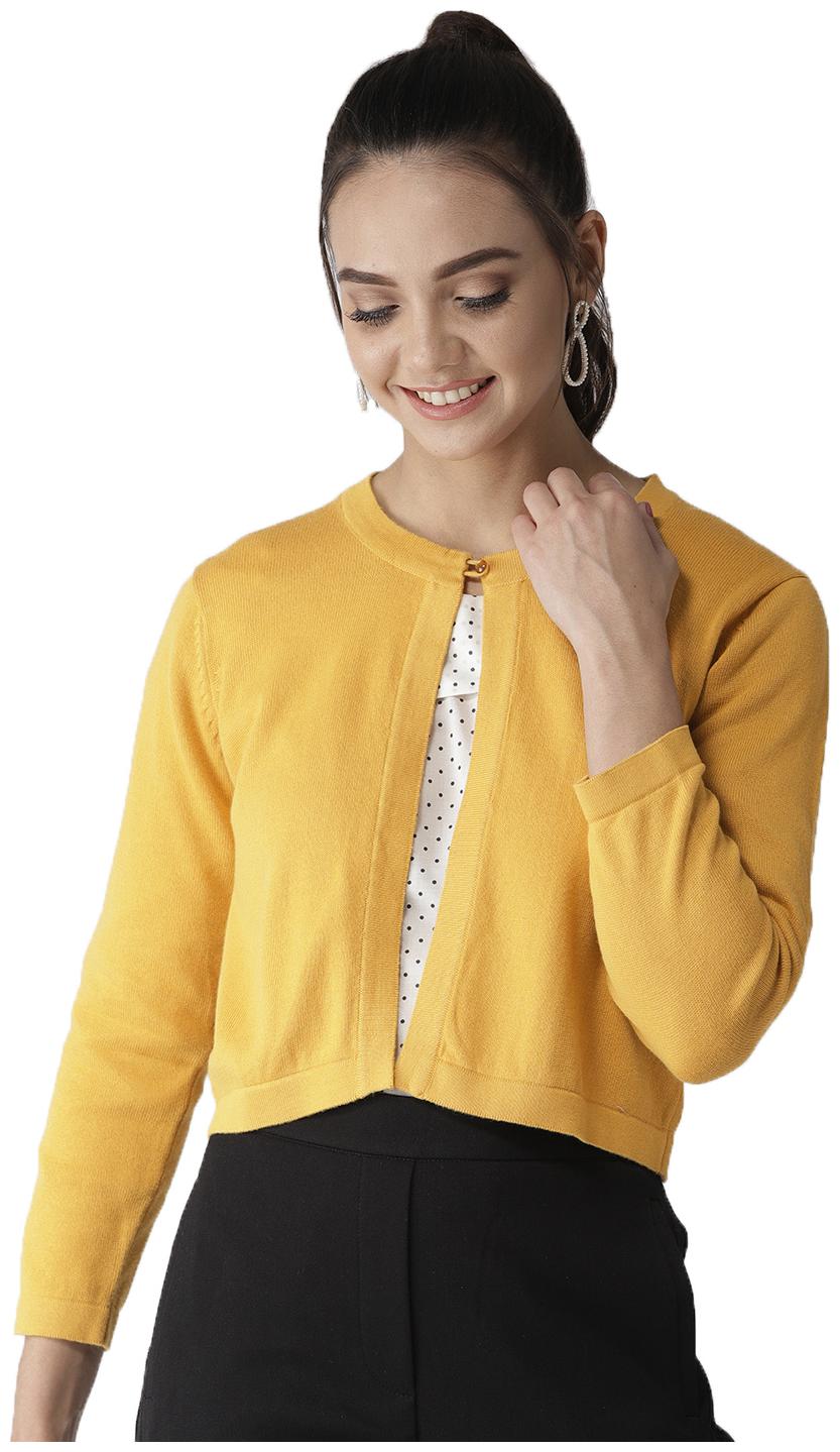 

Style Quotient Women Shrug - Mustard
