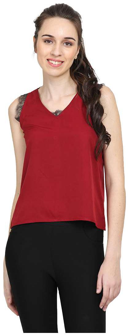 

Trend Arrest Women Floral Regular top - Maroon