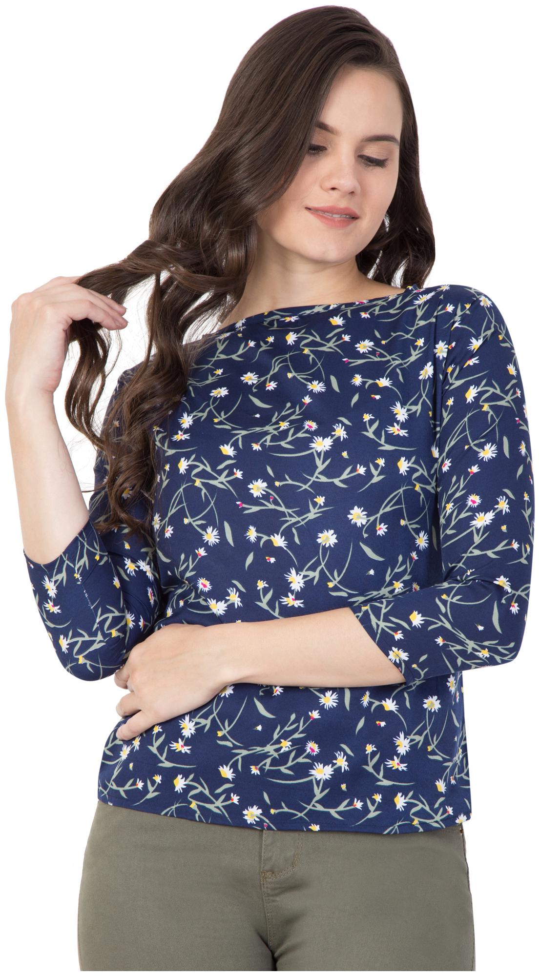 

STYLESBERRY Women Printed Regular top - Blue