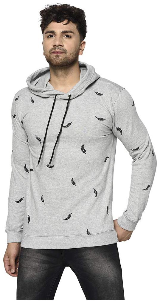 

STYLESMYTH Men Grey Regular fit Cotton Hood T-Shirt - Pack Of 1