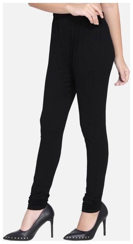 

Stylewell (Set Of 1) High Quality (Black) Color Solid Plain Soft And Premium Cotton Super Comfort Stretchable Fabric Casual Wear Churidar Leggings For Women s And Girl s (Size Medium Large XL)