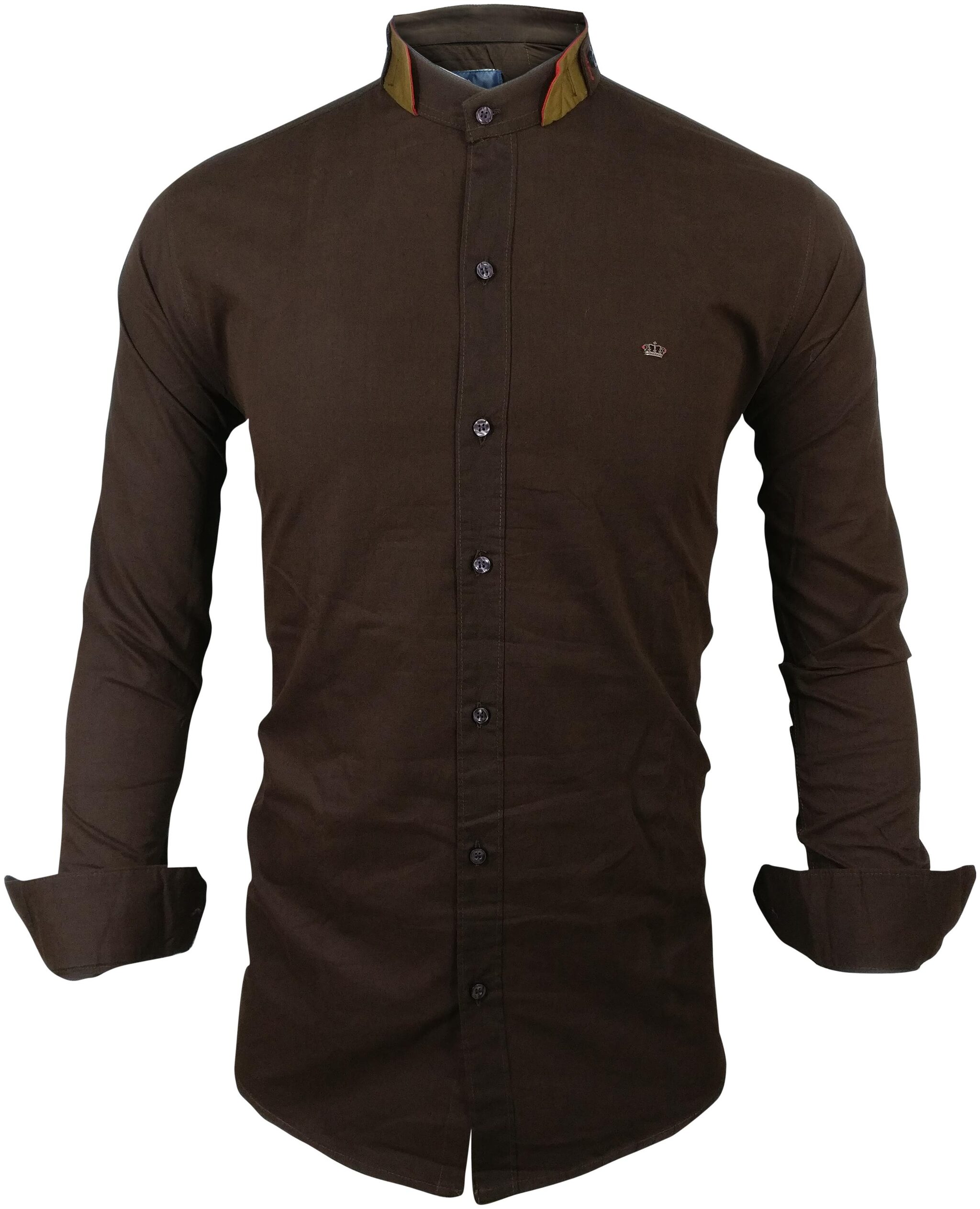 

SUR-T Men Brown Solid Slim Fit Casual Shirt