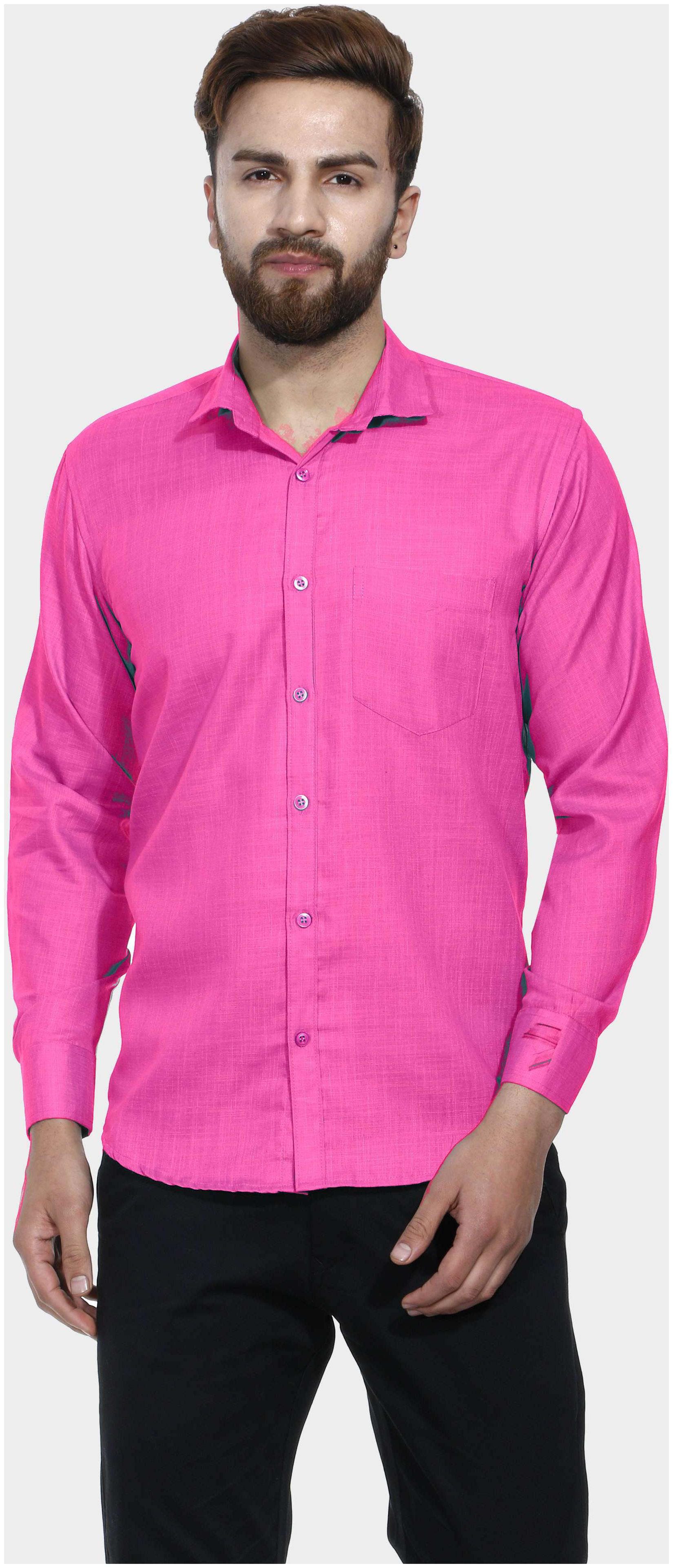 

Chrome Coral Men Regular fit Formal Shirt - Pink