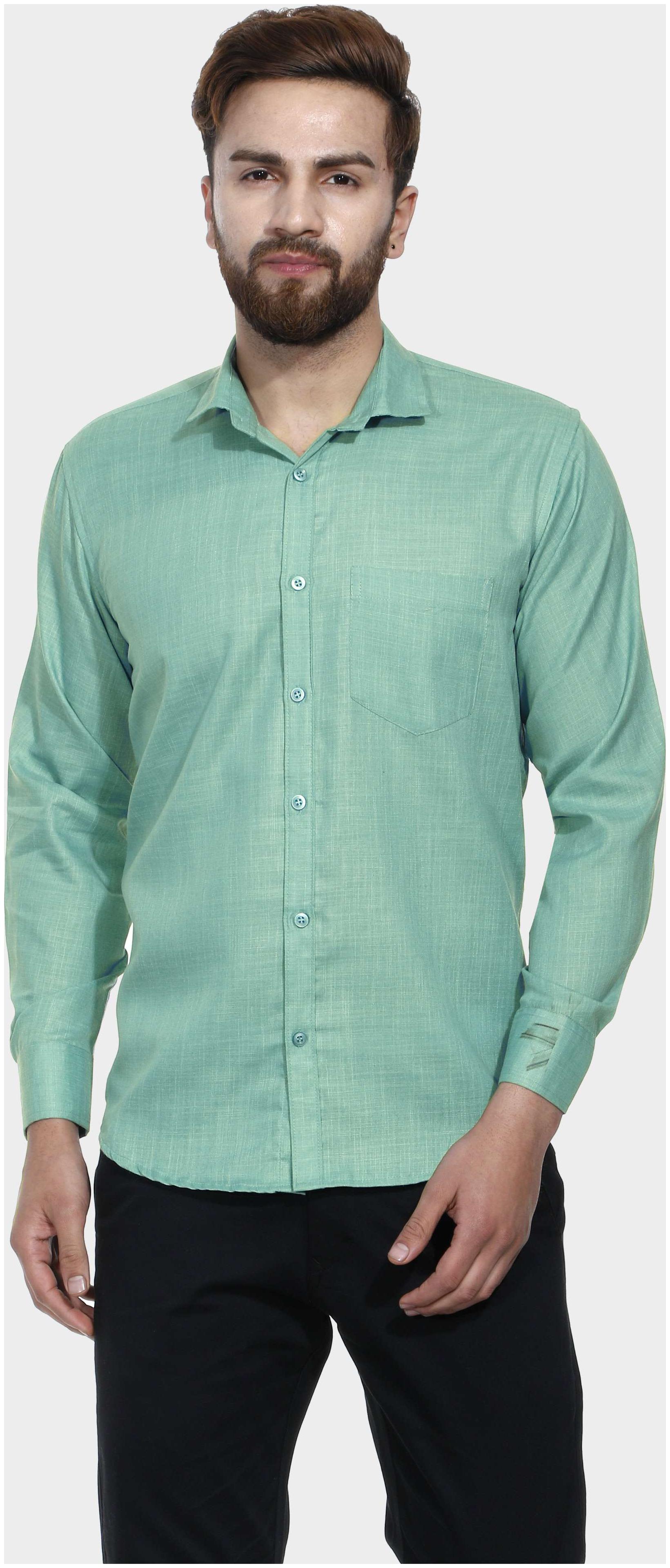 

Chrome Coral Men Regular fit Formal Shirt - Green