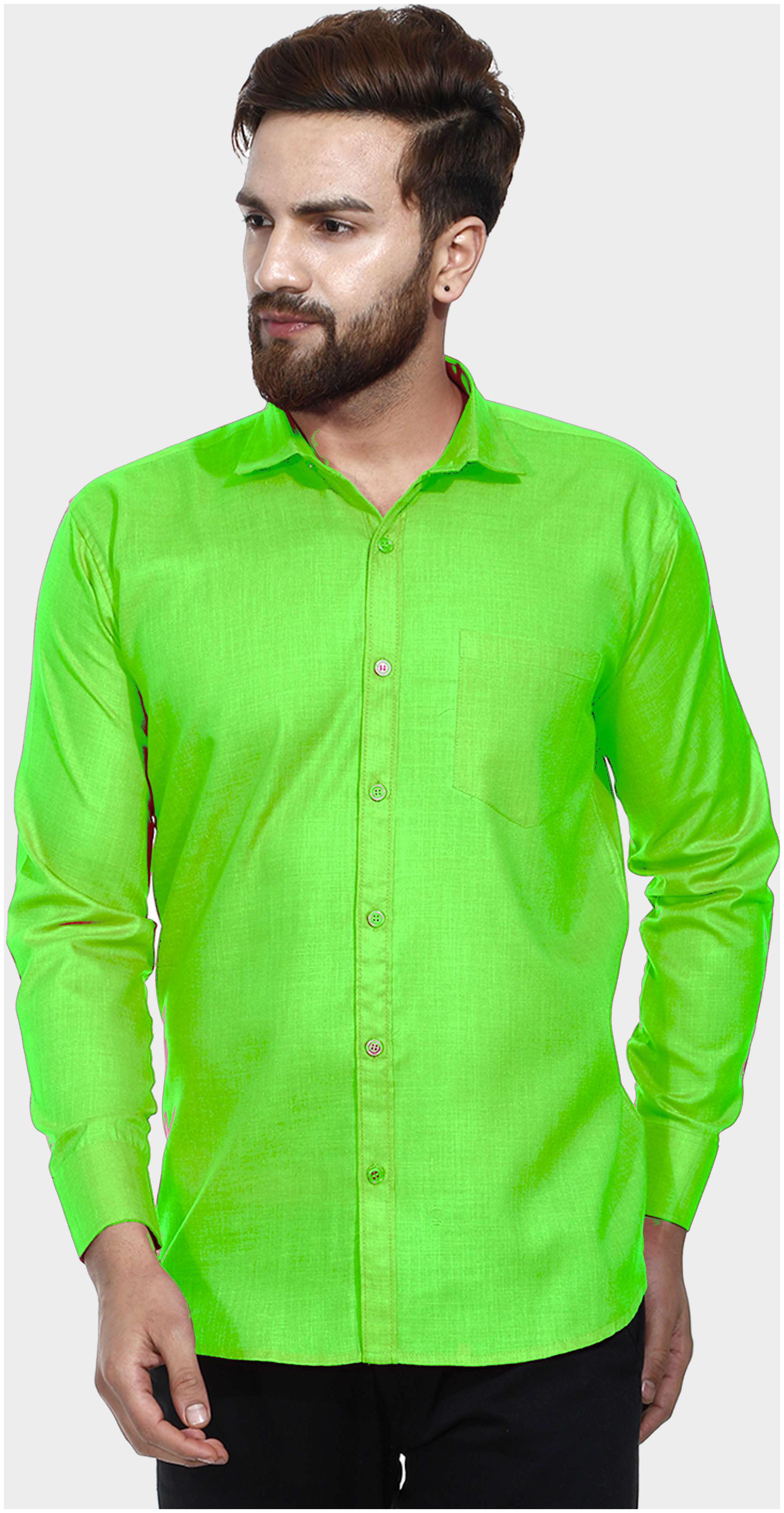 

Chrome Coral Men Regular fit Formal Shirt - Green