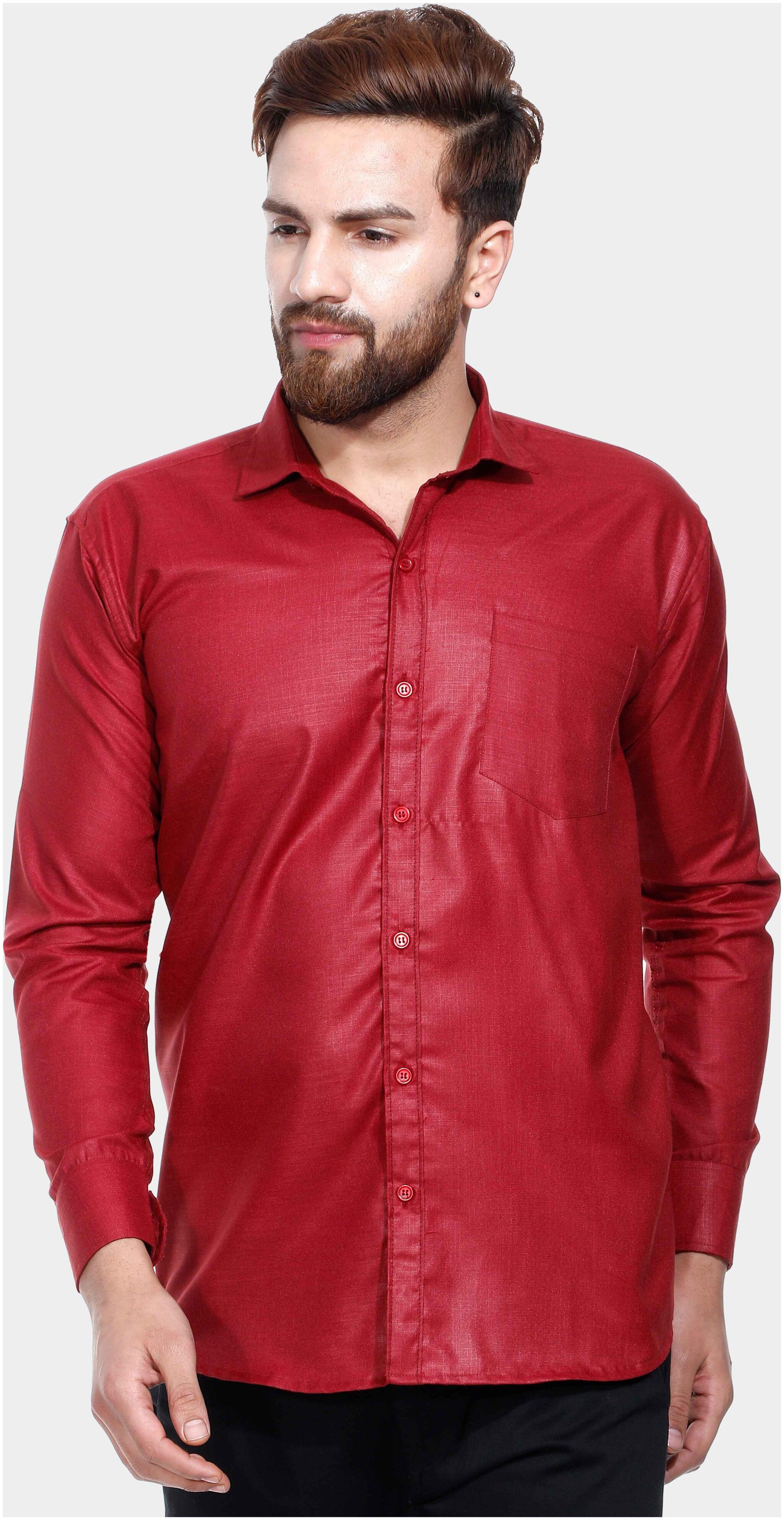 

Chrome Coral Men Regular fit Formal Shirt - Maroon