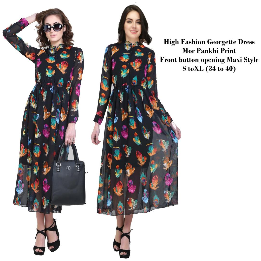

Chrome Coral Black Solid A-line dress