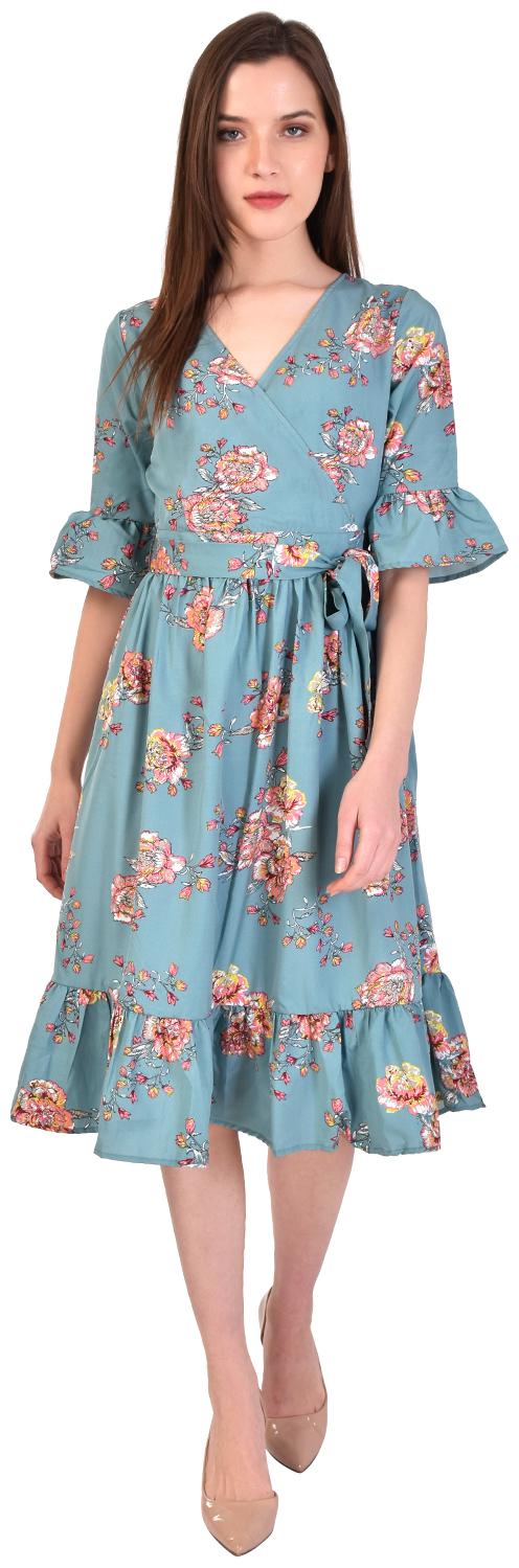 

Styllry Women Multi Crepe Floral Dress