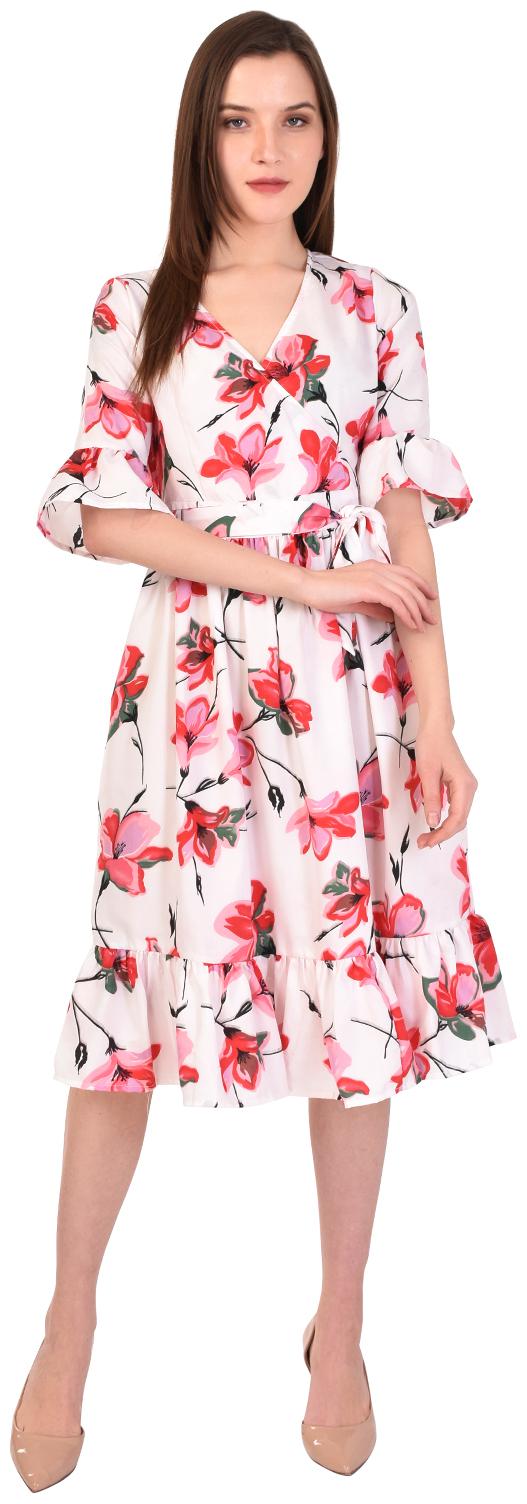 

Styllry Women Multi Crepe Floral Dress