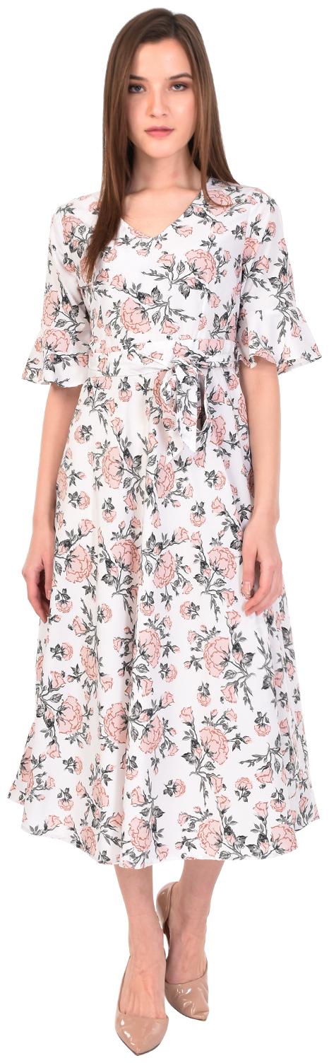 

Styllry Women Crepe Floral Multi A Line Dress