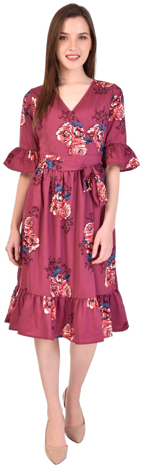 

Styllry Women Multi Crepe Floral Dress