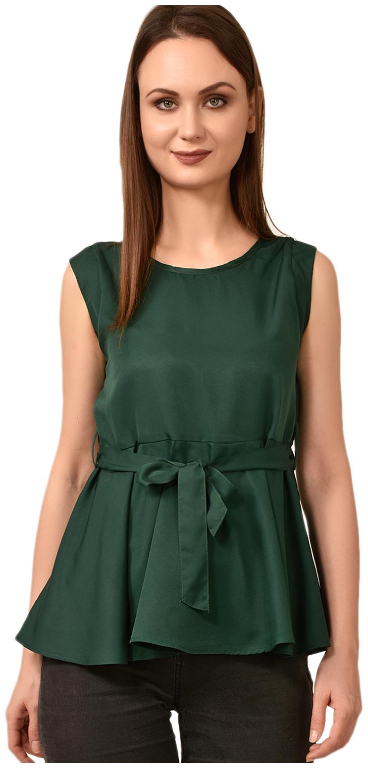 

Styllry Womens Crepe Casual Wear Designer Tops (Green)