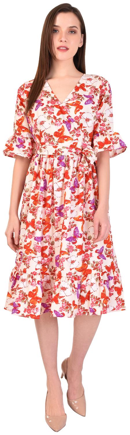 

Styllry Women Multi Crepe Floral Dress