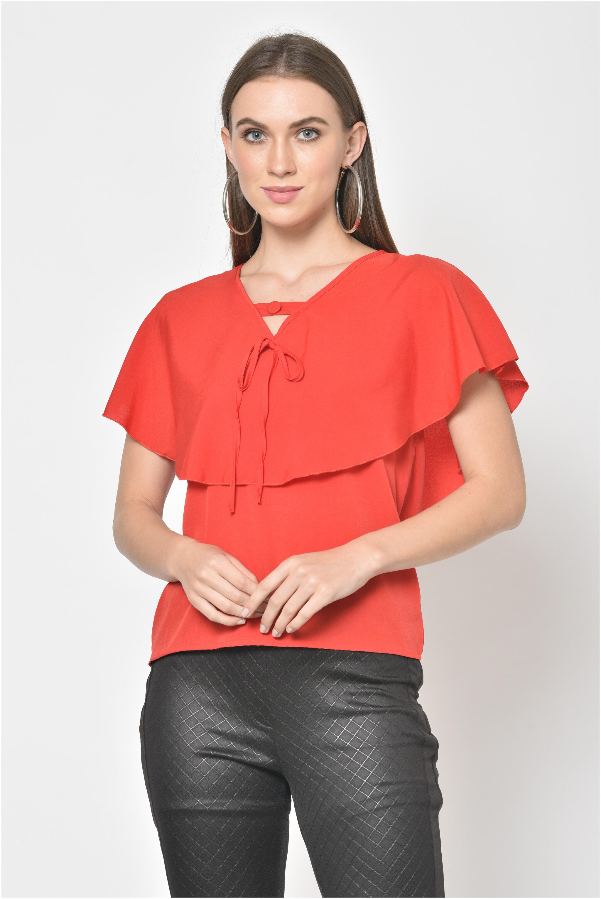

Styloriyam Women Solid Regular top - Red