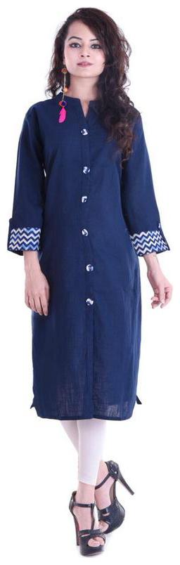 

Stylum Women Blue Solid Straight Kurta