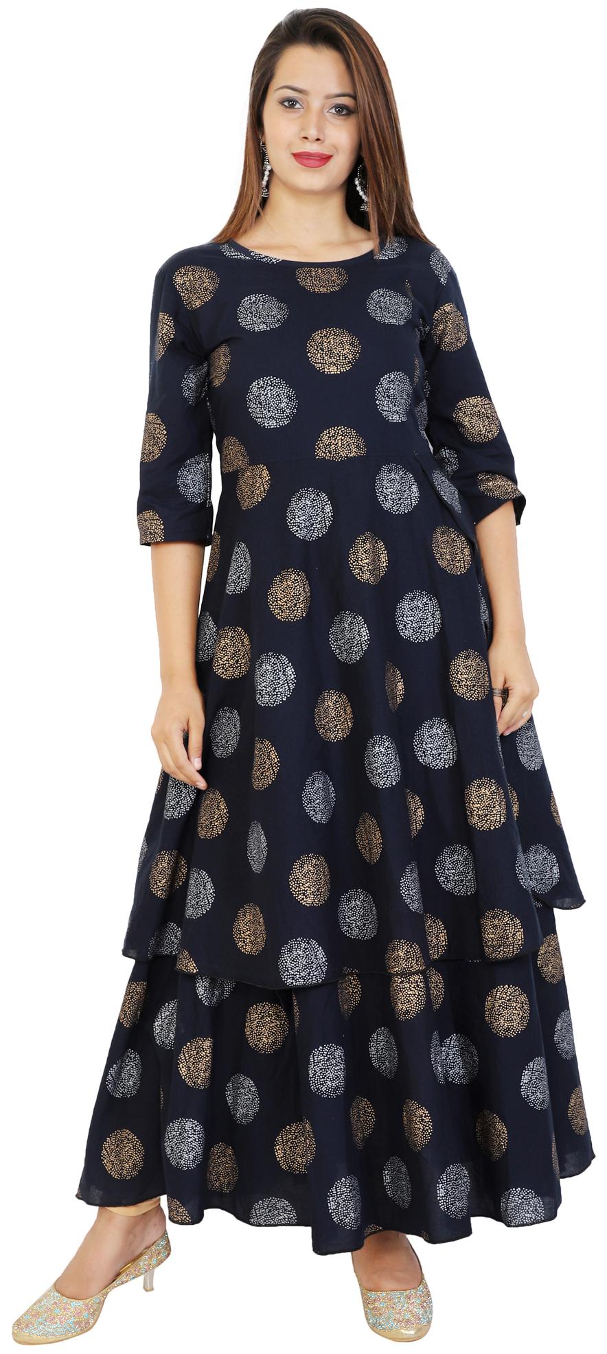 

Stylum Women Blue Printed Layered Kurta