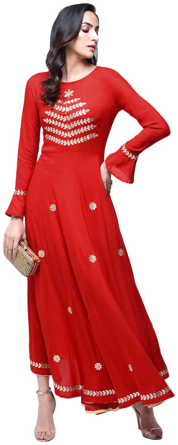 

Stylum Festive Party Embroidered Women Kurti (Red)