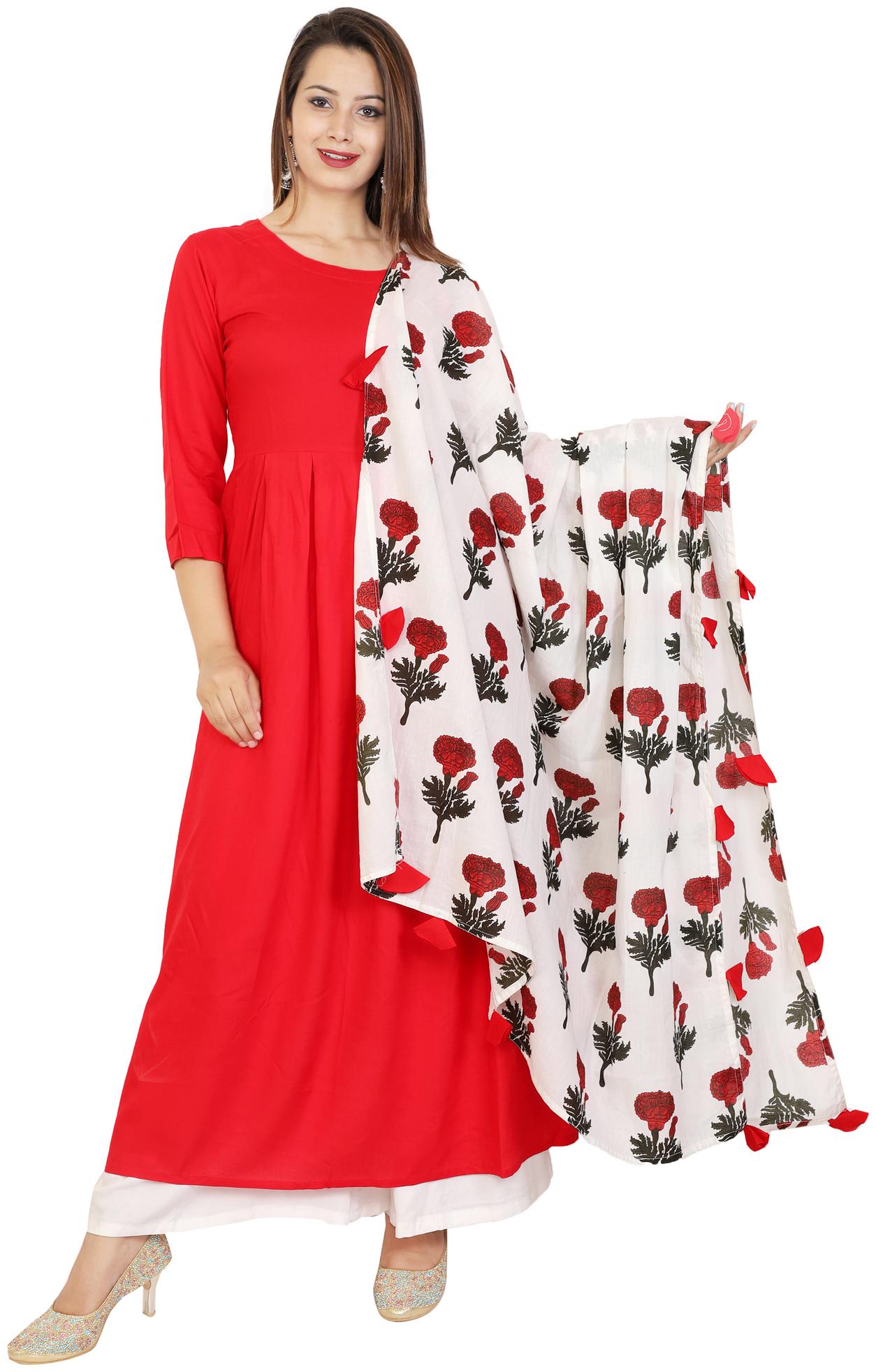 

Stylum Festive Party Floral Print Women s Kurti