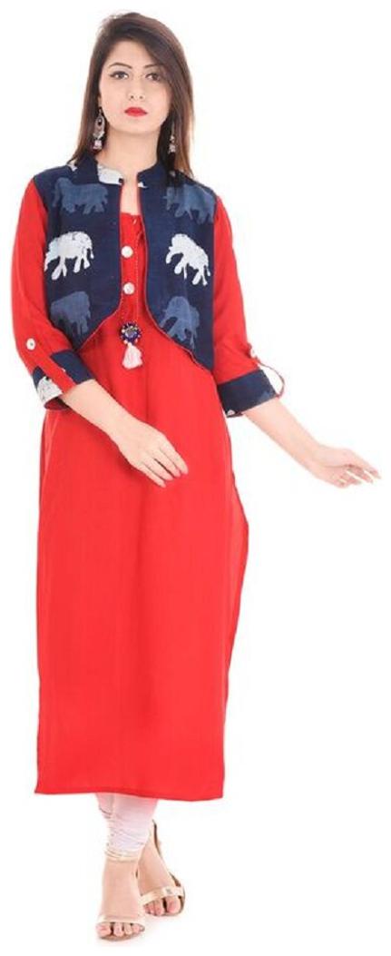 

Stylum Women Blue Printed Straight Kurta