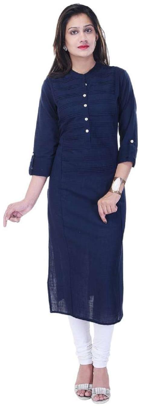 

Stylum Women Blue Solid Straight Kurta