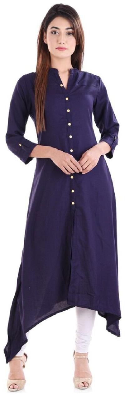 

Stylum Women Blue Solid Assymetrical Kurta