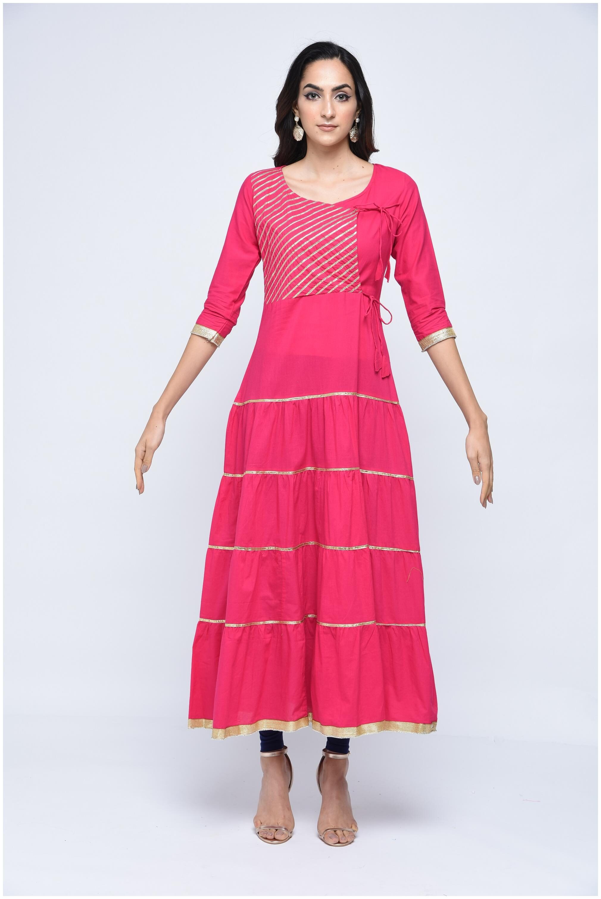

Stylum Women Pink Floral Regular Kurti