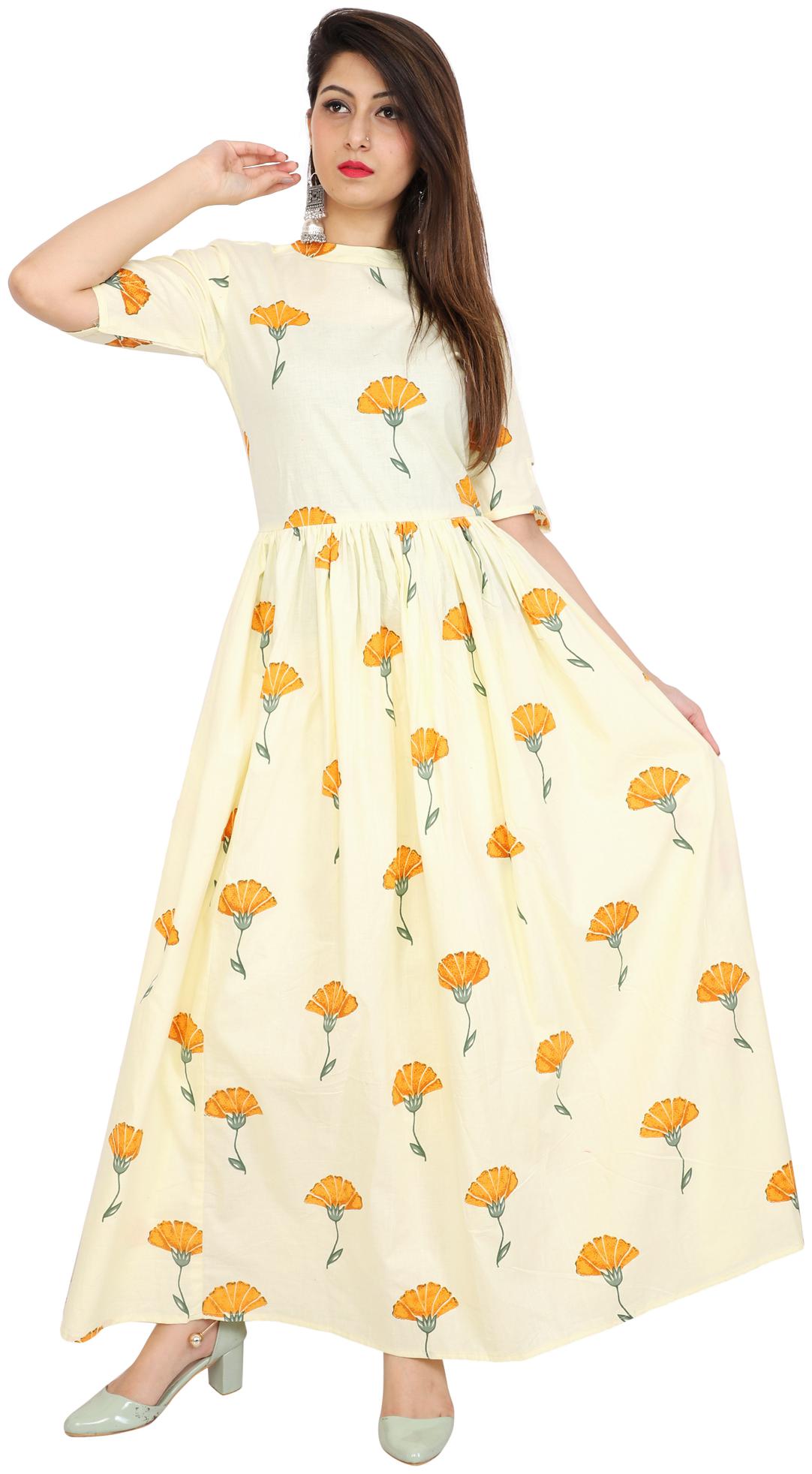 

stylum women casual mushrrom print kurti