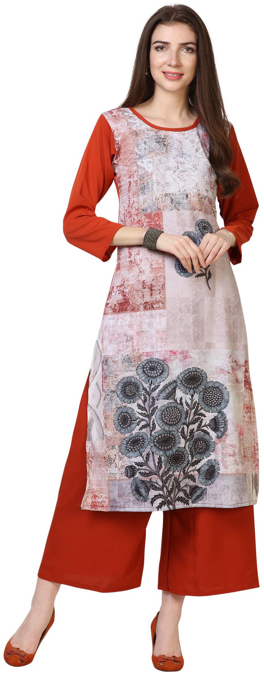 

SUALI Women Multi Printed Fit and Flare Kurta