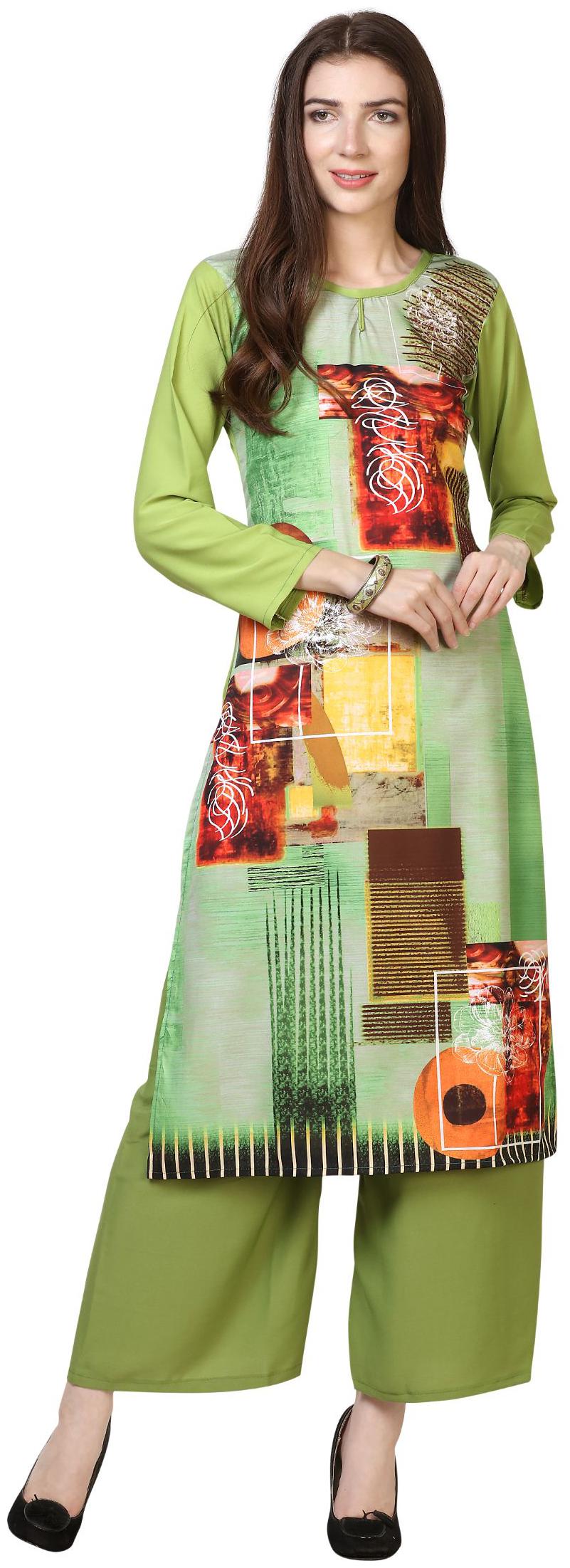 

SUALI Women Multi Printed Fit and Flare Kurta