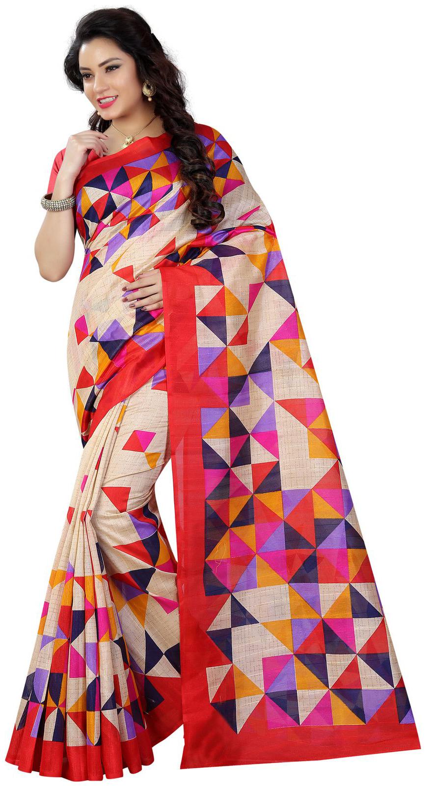 

Sugathari Bhagalpuri Art Silk Printed Saree